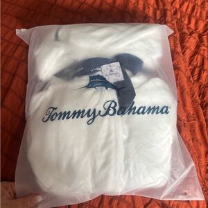 Tommy Bahama White Plush Blanket